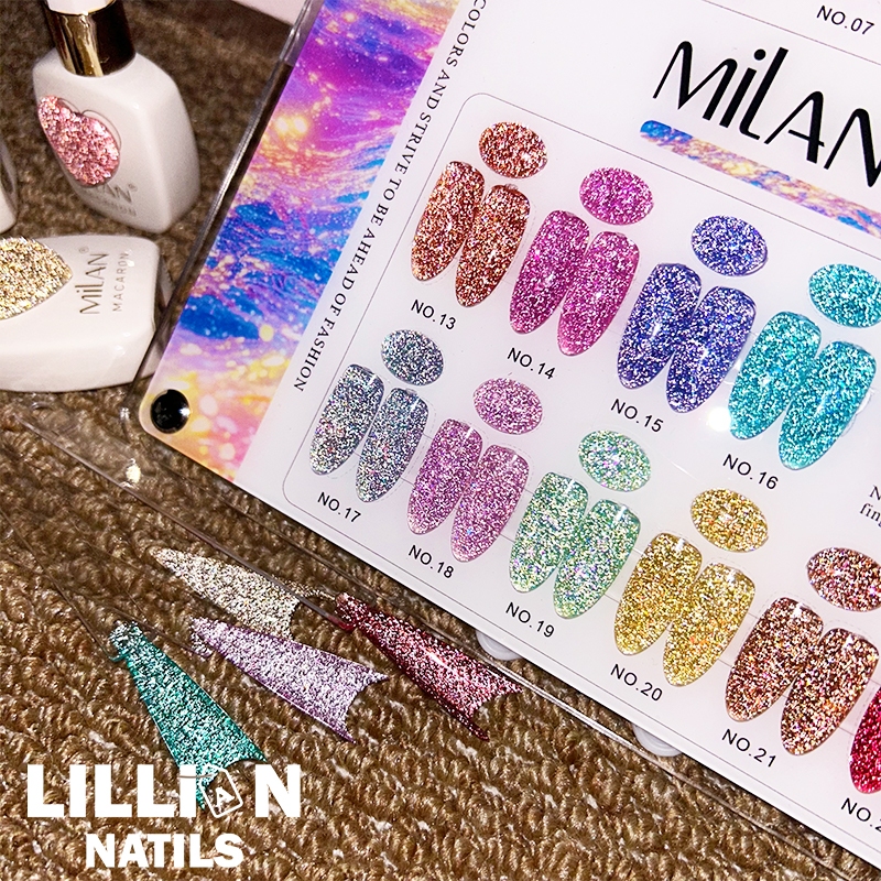 【พร้อมส่งในไทย】MILAN  24สี สีเจลแฟลช (milan) สีเจลทาเล็บ ยาทาเล็บเจล ฟรีชาร์ทสี สีเจล สีเจล ยกเซต ราคา ถูกที่สุด ดีลบีเคเค แกลเลอรีภาพที่ 9