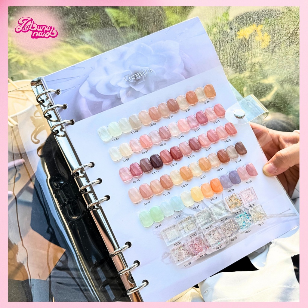 【พร้อมส่ง】ชุดน้ำยาทาเล็บเจล GEMIRA NAIL 42 สี เจลไซรัป+เจลกลิตเตอร์ พร้อมแผนภูมิสีแบบหนังสือฟรี