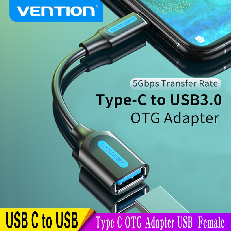 Vention Type-C Cable Otg Adapter 480mbps ตัวเชื ่ อมต ่ อ Usb สําหรับแท ็ บเล ็ ตโทรศัพท ์ มือถือ