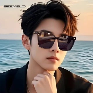 SEEMELO แว่นตากันแดดแฟชั่นกรอบใหญ่แว่นตากันแดด UV400 ป้องกัน TAC แว่นตากันแดดโพลาไรซ์แว่นตาป้องกันดวงตาสําหรับผู้ชายผู้หญิง