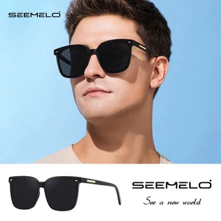 SEEMELO แว่นตากันแดดแฟชั่นกรอบใหญ่แว่นตากันแดด UV400 ป้องกัน TAC แว่นตากันแดดโพลาไรซ์แว่นตาป้องกันดวงตาสําหรับผู้ชายผู้หญิง