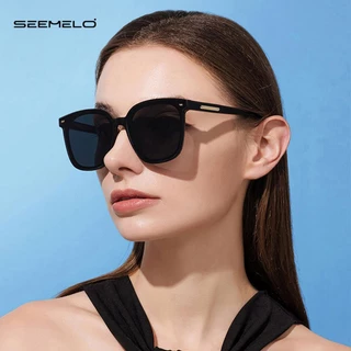 SEEMELO แว่นตากันแดดแฟชั่นกรอบใหญ่แว่นตากันแดด UV400 ป้องกัน TAC แว่นตากันแดดโพลาไรซ์แว่นตาป้องกันดวงตาสําหรับผู้ชายผู้หญิง