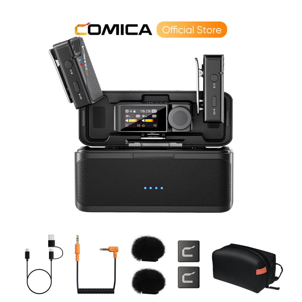 COMICA BooMax 2.4G 32-Bit Float ภายในการบันทึกไมโครโฟนไร้สายพร้อมการบันทึก On-Board 32G,Cardioid/รูปแบบรอบทิศทาง,ตัวเลือก 3 Eq และ 250 ม.