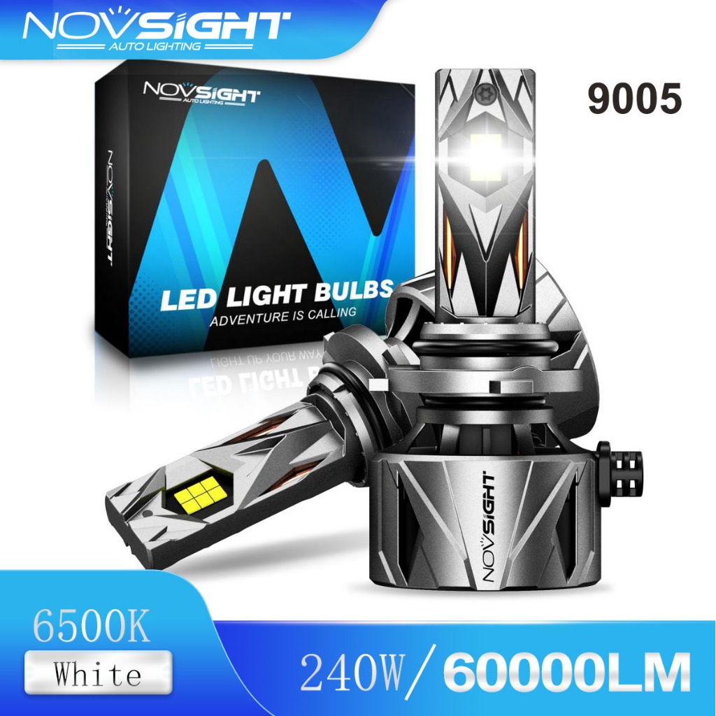Novsight ความสว่างสูง series N97 ไฟหน้ารถ LED 9005 9006 240W 60000LM 6500K Plug and Play 2 ชิ้นพร้อม