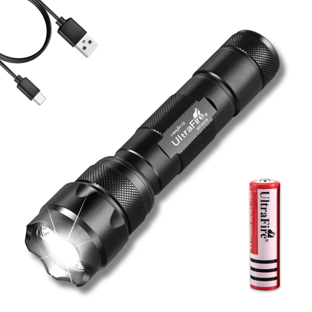 ULTRAFIRE WF-502B XML-T6 ไฟฉาย LED กันน้ํา Camping Light 2000 Lumen