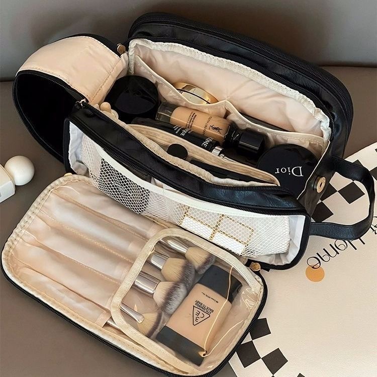 กระเป๋าจัดแต่งหน้ากันน้ำ หนัง PU แบบพกพา กระเป๋าเครื่องสําอาง Cosmetic bag