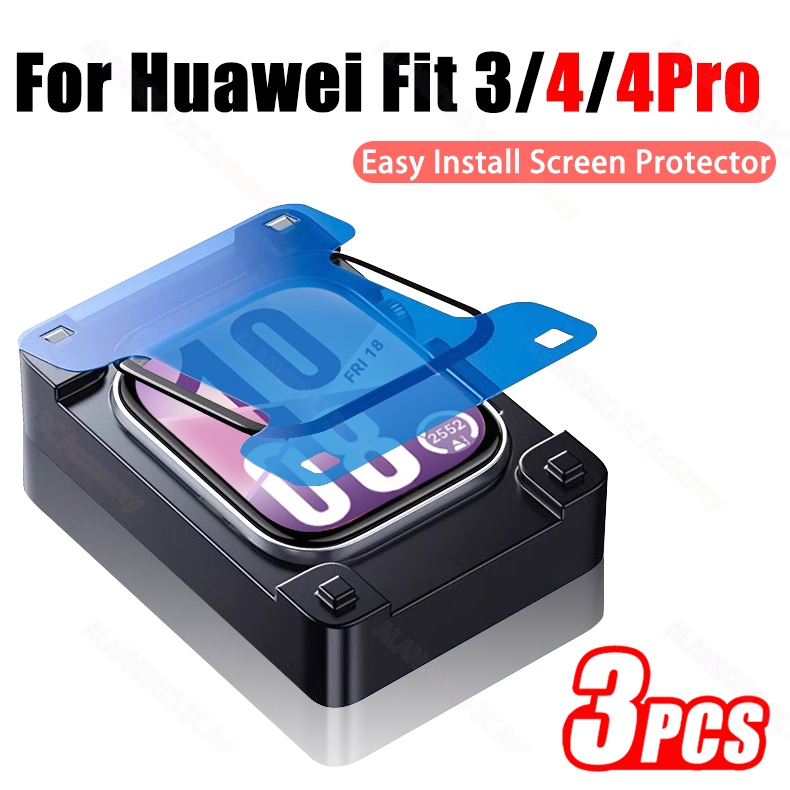 Huawei นาฬิกา Fit 4 4Pro 3 ป้องกันหน้าจอติดตั้งง่าย 3D ฟิล์มสําหรับ Huawei สมาร์ท Warch Fit3 Fit4 Pro ScratchProof สติกเกอร์ป้องกันอุปกรณ์เสริมไม่แก้ว