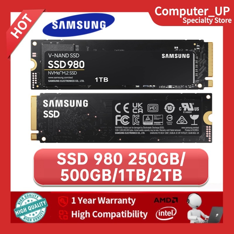 OEM SAMSUNG 980 SSD 250GB 500GB 1TB 2TB PCle 3.0x4 NVMe M.2 2280 ไดรฟ์ Solid State ภายในสําหรับแล็ปท