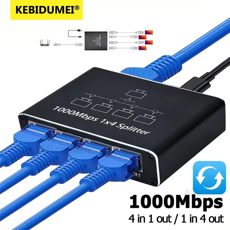 1000Mbps Ethernet Splitter 1 ถึง 3/4 Network Extension RJ45 LAN Internet Splitter HUB สําหรับ PC แล็