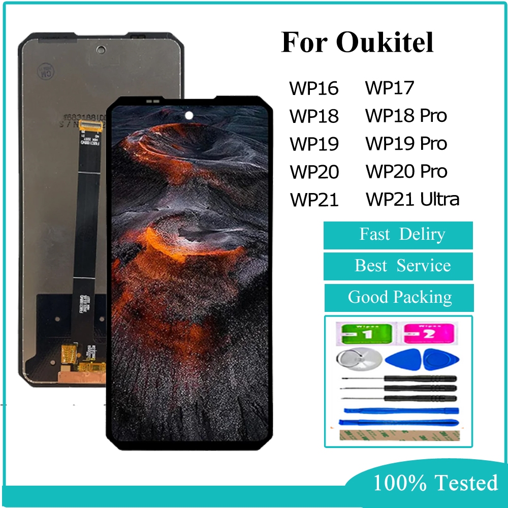 LCD สําหรับ Oukitel WP16 WP17 WP18 WP19 Pro WP20 WP21 WP21 Ultra จอแสดงผล LCD Touch Screen Digitizer