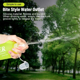 NEWBOLER 150ml 250ml 500ml Soft Flask Multicolor TPU ซิลิโคนขวดน้ําพับได้สําหรับกีฬากลางแจ้งเดินทางขี่จักรยานวิ่ง Jogging ฟิตเนสขวดนุ่มแบบพกพา