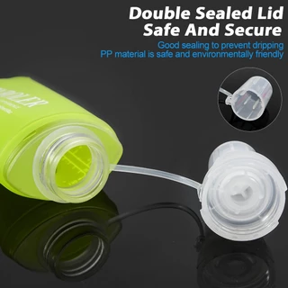 NEWBOLER 150ml 250ml 500ml Soft Flask Multicolor TPU ซิลิโคนขวดน้ําพับได้สําหรับกีฬากลางแจ้งเดินทางขี่จักรยานวิ่ง Jogging ฟิตเนสขวดนุ่มแบบพกพา