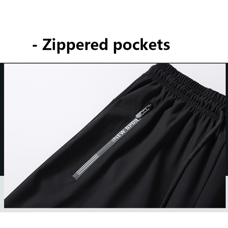 [M-8XL] ผ้าไหมน้ําแข็ง Cool Feeling Breathable Quick-Drying กางเกงขาสั้นขนาดใหญ่ผู้ชายฤดูร้อนเกาหลีรุ่นสบายๆกีฬายืดลวงตาห้า @- - รูปที่ 5