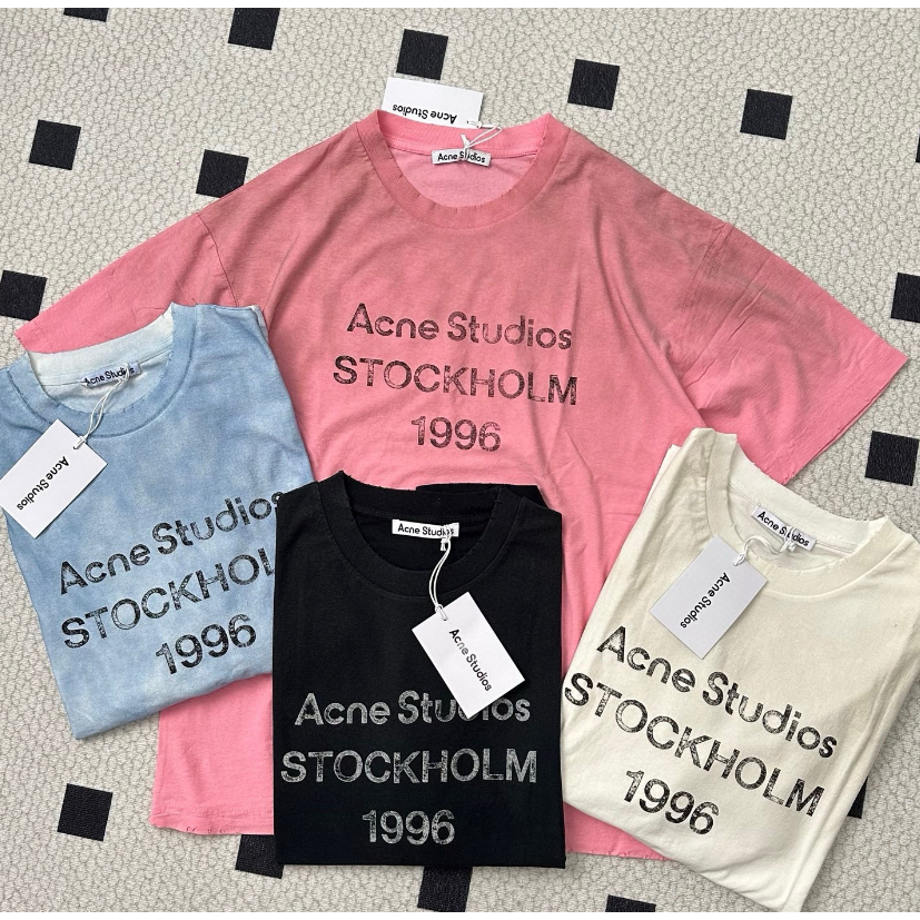 ❤️ 🆕 ที่มีคุณภาพสูงใหม่ย้อนยุคล้างสวมใส่พิมพ์จดหมายแขนสั้นเสื้อยืด