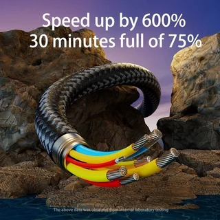 120W สายชาร์จ 3in1 สายชาร์จเร็ว Typec การออกแบบโปร่งใส Fast Charge Superfast Charge Digital Display Cable For