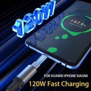 120W สายชาร์จ 3in1 สายชาร์จเร็ว Typec การออกแบบโปร่งใส Fast Charge Superfast Charge Digital Display Cable For
