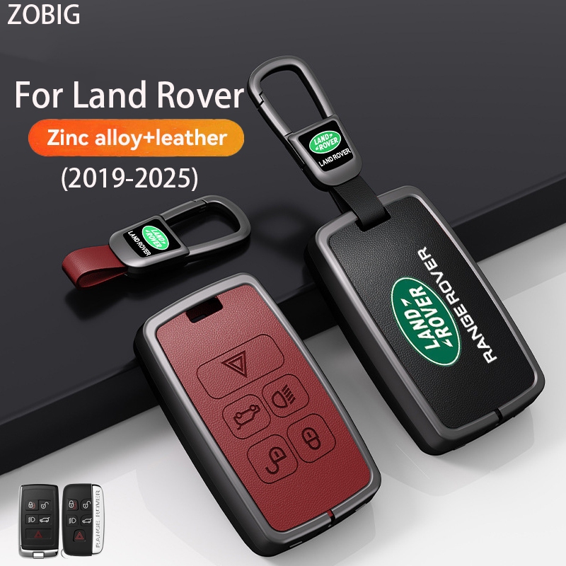 ZOBIG หนัง Fob สําหรับ Land Rover กุญแจรถพร้อมพวงกุญแจสําหรับ Fit 2025 Land Rover Discovery Range Ro