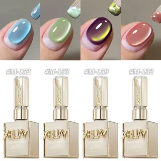 ชุดน้ำยาทาเล็บตาแมว 4 สี สีชมพู เขียว น้ำเงิน และม่วง เงางามติดทนนาน สำหรับร้านทำเล็บและงาน ในบ้าน