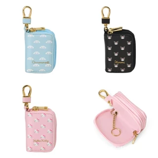 SANRIO กล่องกุญแจซานริโอ้ Melody Cinnamon Roll Kuromi คีย์บอร์ดในรถยนต์ Remote Access Storage กระเป๋าใบเล็ก PU จี้จี้พวงกุญแจกระเป๋าสตางค์