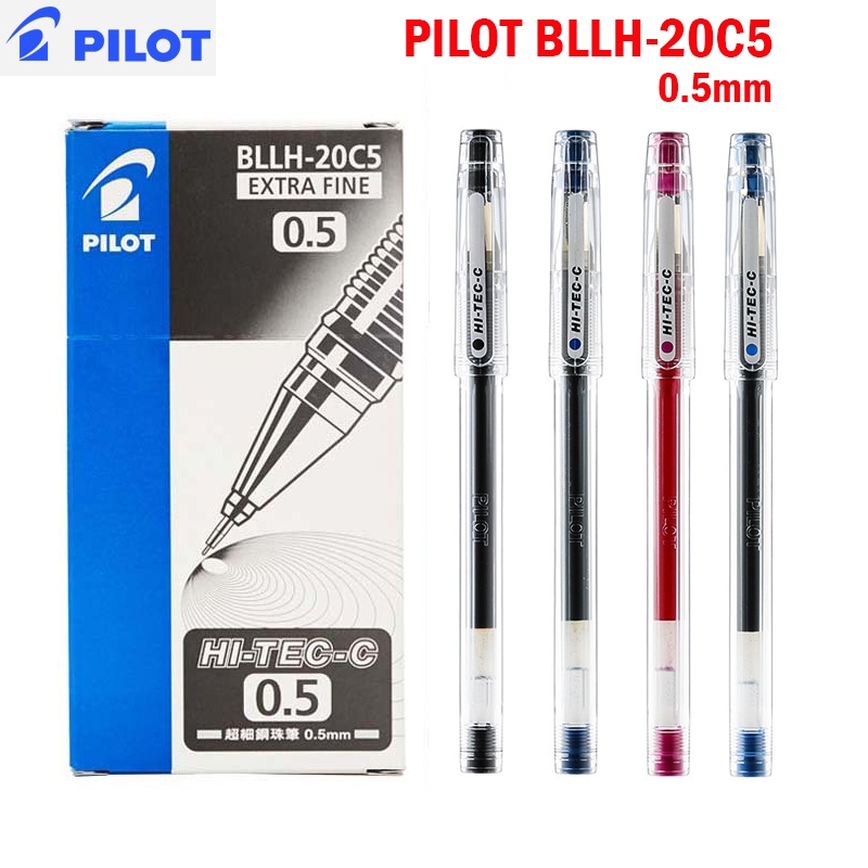 1 ชิ้น Japan Pilot BLLH-20C5 ปากกาหมึกซึม 0.5 มม. HITAM Pilot HI-TEC-C
