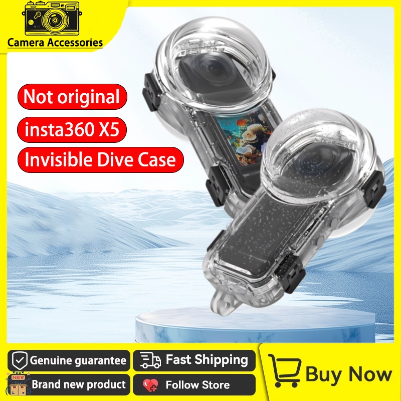 Not originalinsta360 X5 Invisible Dive Case submersible 60M, สําหรับอุปกรณ์เสริมกล้อง insta360 X5