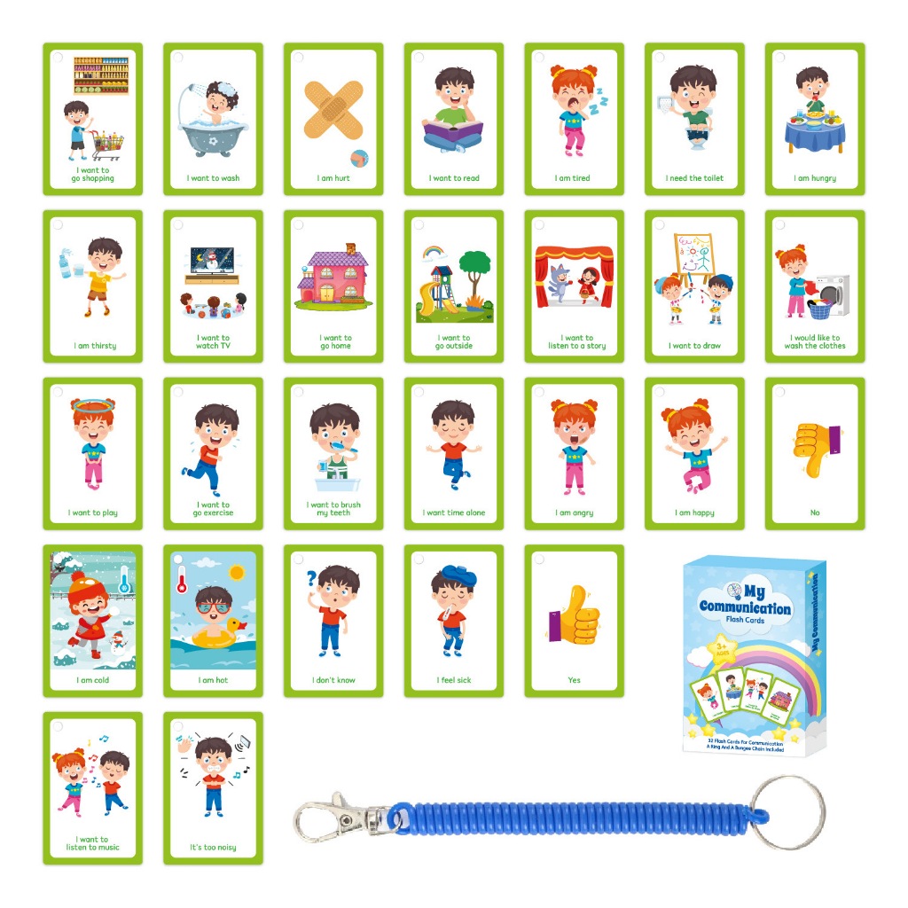 ความต้องการพิเศษ บัตรสื่อสารของฉันสําหรับเอ็ดพิเศษ32แฟลชการ์ดคําพูดล่าช้าไม่ใช่เวอร์บอลเด็กและผู้ใหญ่ที่มีออทิสติกสําหรับช่วยเหลือภาพหรือบัตรคิว