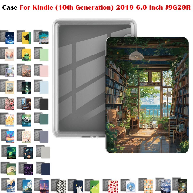 สําหรับ Kindle (10th Generation) 2019 6.0 นิ้ว J9G29R E-book สมาร์ท Sleep Wake-up แฟชั่นทาสีรูปแบบหน