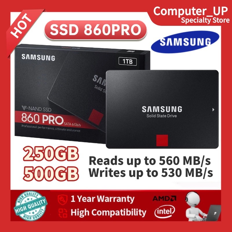 OEM Samsung SSD 860PRO/860EVO Series 250GB 500GB 2.5 "SATAIII SSD ภายในสําหรับแล็ปท็อปพีซี