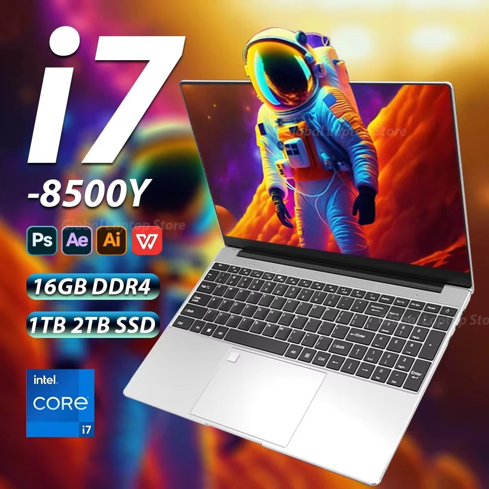 COD + รับประกันสามปี 15.6 นิ้วรูปแบบนิ้วปลดล็อค Windows 11 Pro Intel Core i7 8500Y แล็ปท็อป 16GB DDR 1TB SSD คอมพิวเตอร์แล็ปท็อป PC Office