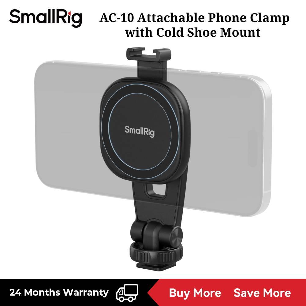 SmallRig AC-10 ที่หนีบโทรศัพท์แบบติดได้พร้อมที่ยึดรองเท้าเย็น 5283