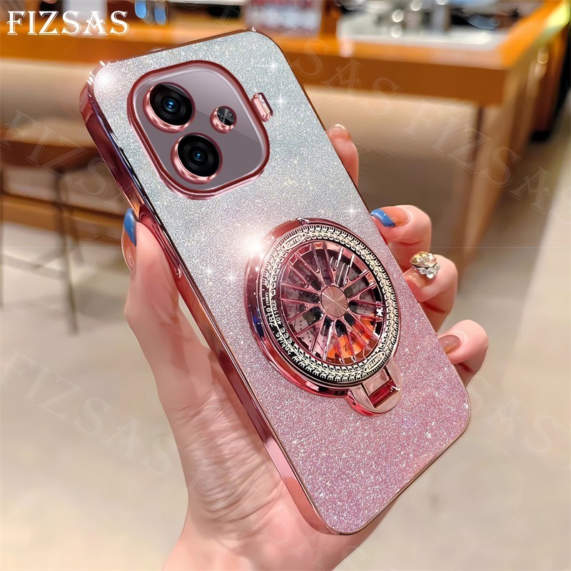 หรูหราใสชุบGlitterปลอกอ่อนสําหรับVIVO iQOO Z10 5G/Z10X/Z9 5G/Z9 Turbo/Z9 Turbo +/Z9 Turbo Plusกันกระ