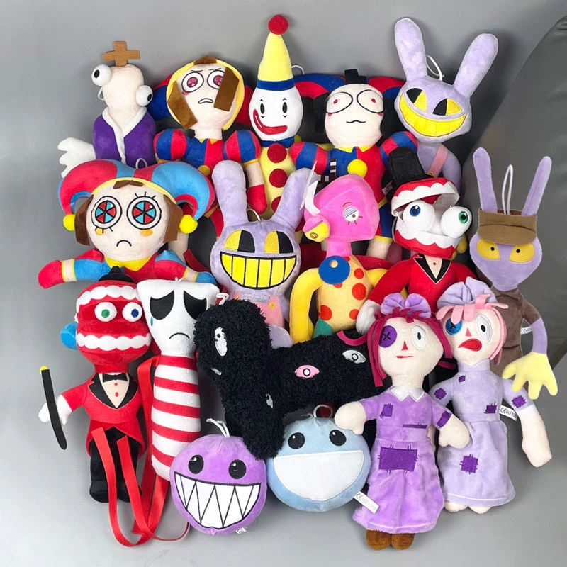 17 รูปแบบ Amazing Digital Circus Plush Pomni และ Jax Plushie ตุ๊กตาของเล่นตุ๊กตาสัตว์น่ารักวันเกิดสําหรับเด็กเด็กคริสต์มาส