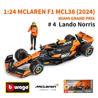 Bburago 1:24 Mclaren MCL38 Miami Grand Prix 2024 Racing Form…