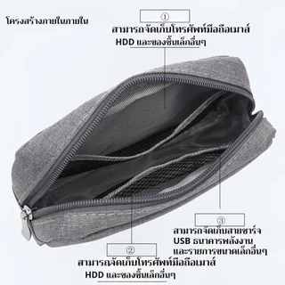 กระเป๋าจัดระเบียบสําหรับเดินทางกันน้ําขนาดใหญ่ พาวเวอร์แบงก์ ดิจิทัล แบบพกพา