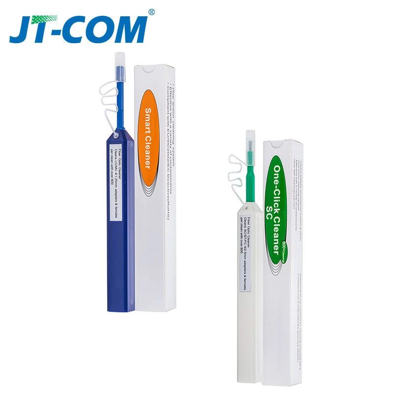 JT-COM One-Click 3 in 1 Cleaner น้ํายาทําความสะอาดไฟเบอร์ออปติก 800 ครั้งปากกาทําความสะอาด 2.5 มม. SC FC ST 1.25 มม.ขั้วต่อ LC MU