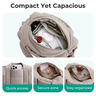 BAGSMART Versatile Duffel Crossbody Bag for Women Lightweight Mini Gym Bag Compact Handbag Shoulder Sling Bag
