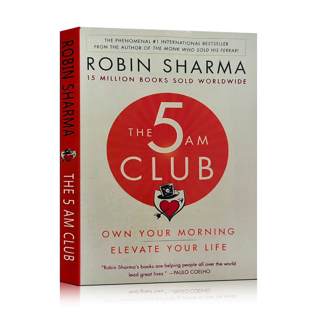 หนังสือภาษาอังกฤษ The 5AM Club: Own Your Morning Elevate Your Life By Robin Sharma Time Management