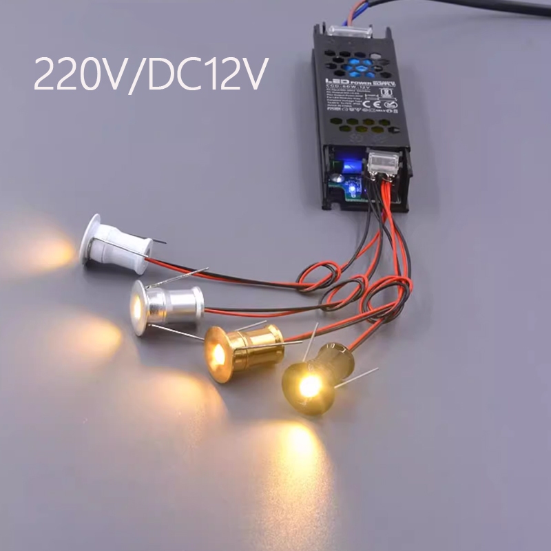 3W Led Spotlight ตู้ Mini ฝังแสงตู้ตู้โชว์ไฟ 220V/DC12V Hole15 มม.