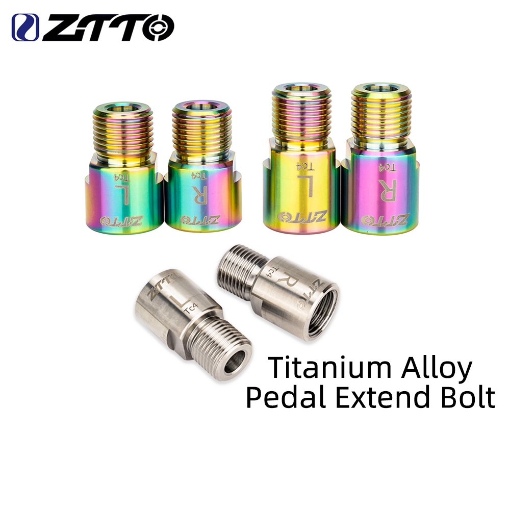 ZTTO ไทเทเนียมเหยียบขยาย Bolt 16 มม.20 มม.Ti เหยียบ Extender สกรูสําหรับ 14 มม.ด้ายเหยียบ 9/16 นิ้ว
