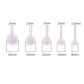 8-16มิลลิเมตรสีชุบแซนวิชรอบลูกปัดโปร่งใสที่มีสีสันรอบลูกปัด ทําเอง อุปกรณ์ที่ทําด้วยมือ