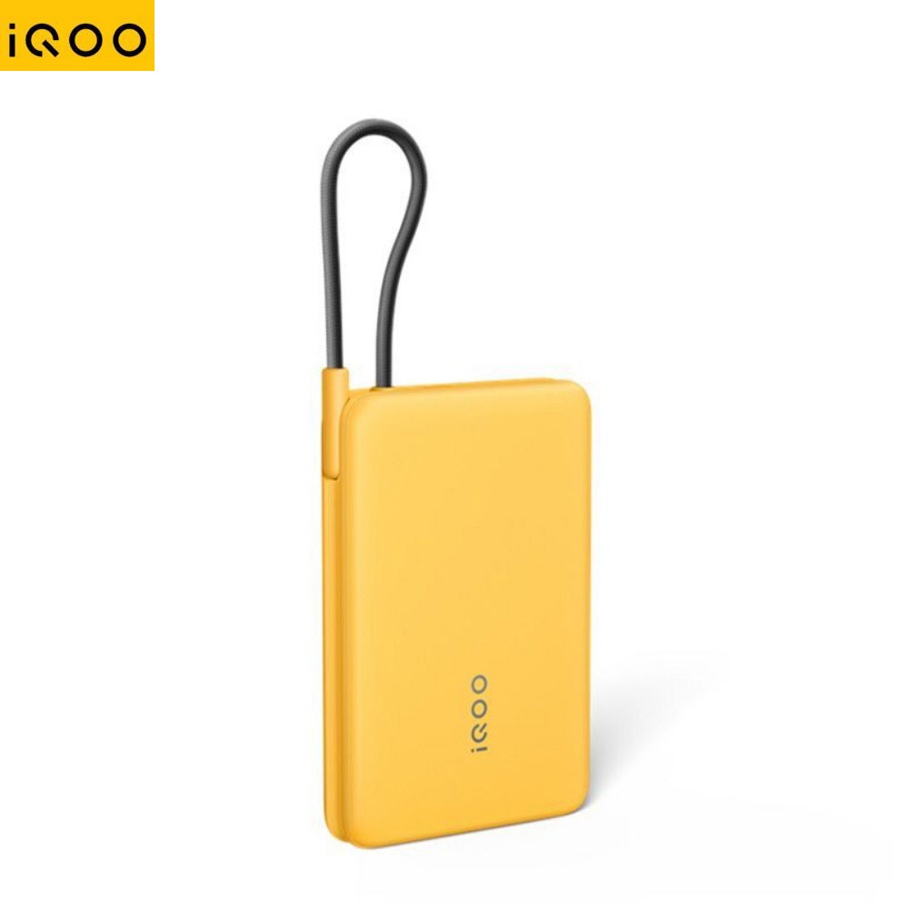 Original iQOO 33W 10000mAh/ 45W 20000 0mAh Built-in cable Powerbank Fast Charging  Power Bank
