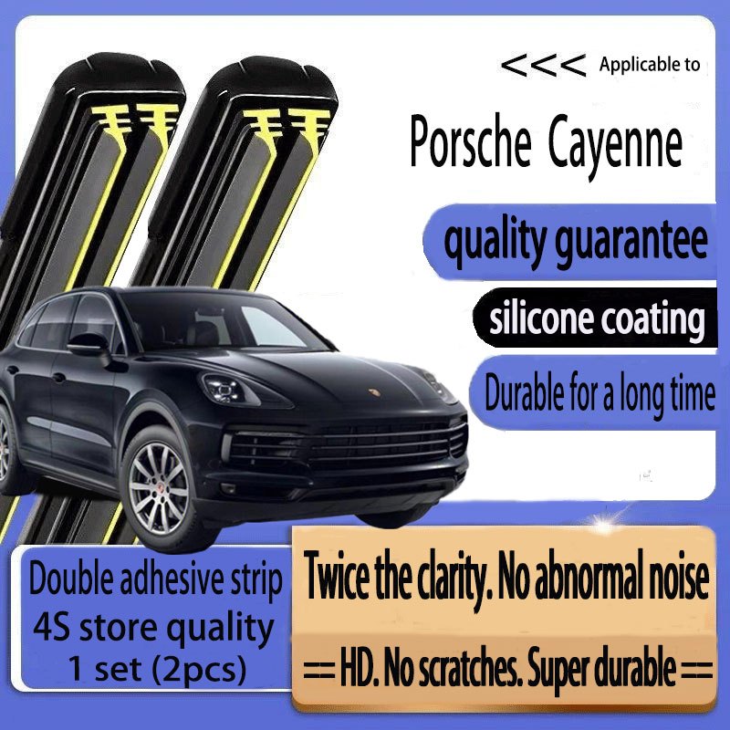Porsche Cayenne 9PA FACELIFT 92A 9YA 9YB(2003-2022) Wiper อัพเกรดใหม่ Car Double Rubber Strip Wiper