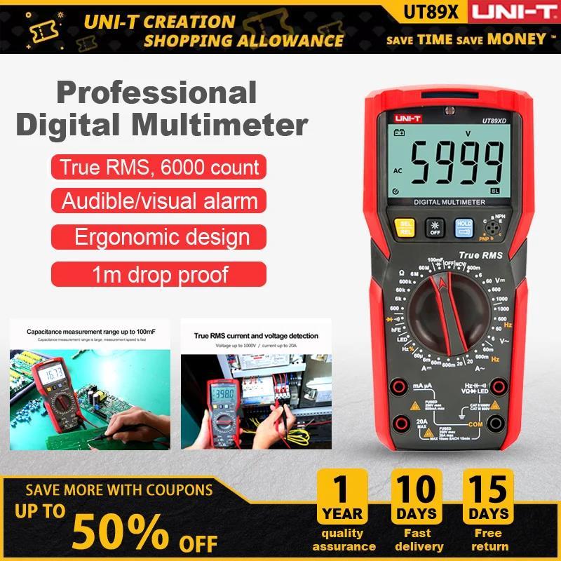UNI-T มัลติมิเตอร์แบบดิจิตอล Professional AC DC ไฟฟ้า MultiMeter UT60BTUT890C UT890D + UT89X UT89XD