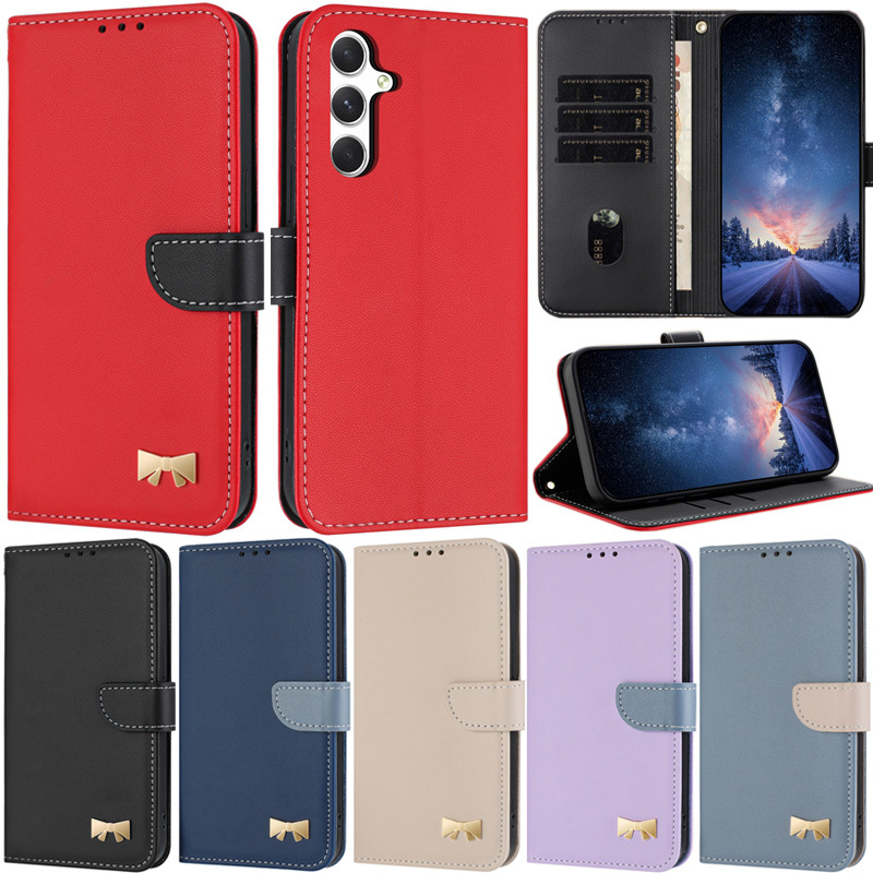 SAMSUNG หรูหราสําหรับSamsung Galaxy A56 A36 5G A16 A17 A26 A55 A35 A54 A34 A53 A33 A24 A15 A25 5G A13 4G A23 M23 F23 Bookกระเป๋าสตางค์ป้องกันหนังกรณี