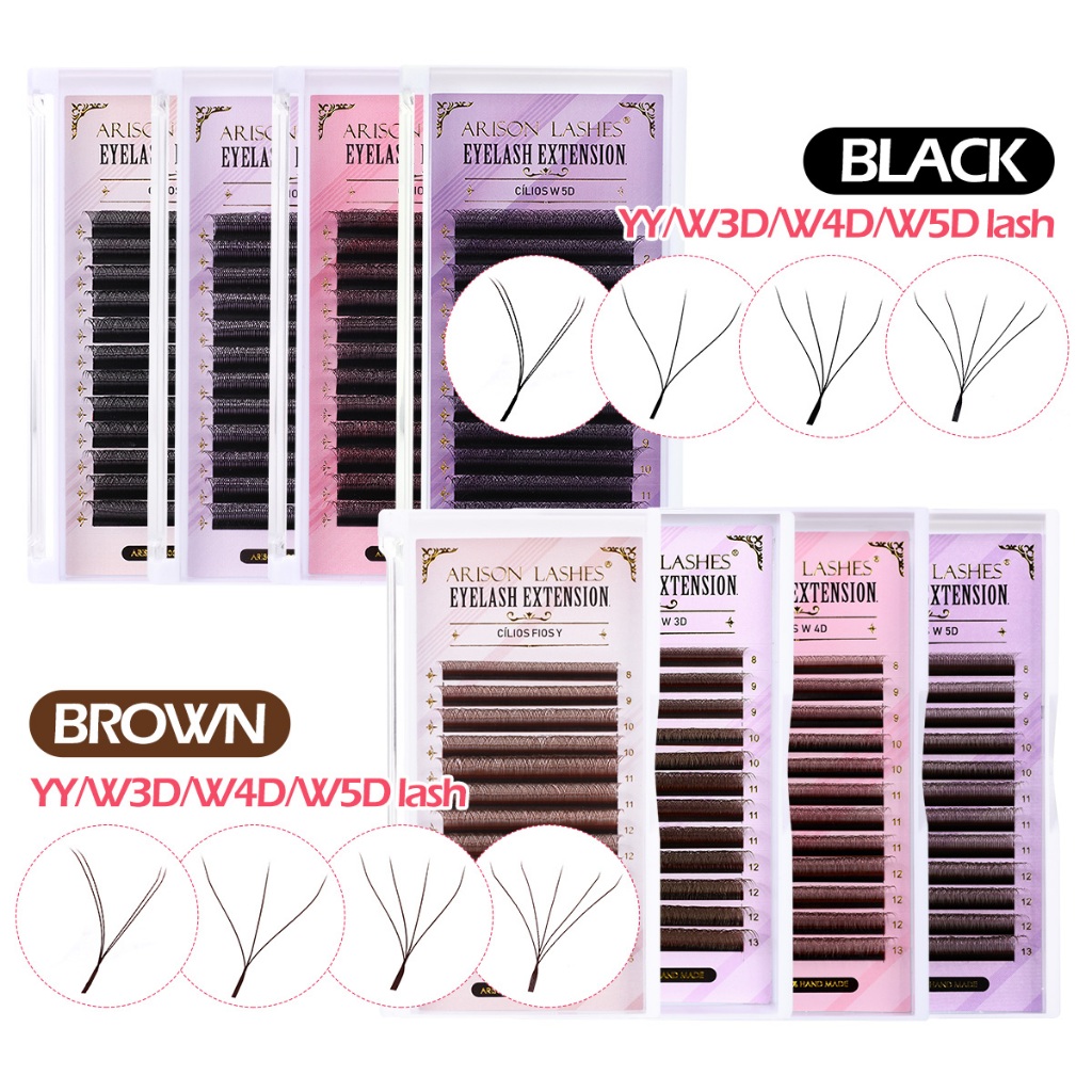 Eyelash Lash Extension YY/W3D/W4D/W5D Volume Brazilian Volume รัสเซีย-0.07D