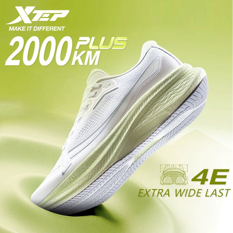 【xtep】2000KM PLUS 丨 4E อัลตร้าไวด์ล่าสุด ดูดซับแรงกระแทกและทนต่อการสึกหรอ ไม่มีภาระกับน้ำหนักที่มาก ทนทานต่อการสึกหรอสูงสุดถึง 2,000 กิโลเมตร + พื้นรองเท้า CPU ระดับมาราธอน รุ่นสำหรับผู้หญิง - รูปที่ 6