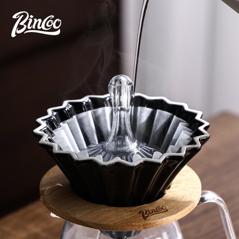 เครื่องมือกดกาแฟ BINCOO กาแฟชงมือ V60 กรองใช้ Press Aid เรซิ่น Tritan ทนความร้อน - รูปที่ 4