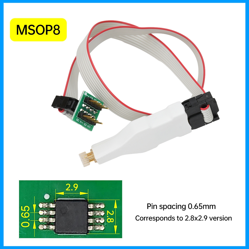 Diymore TSSOP8/MSOP8 Microchip ฤดูใบไม้ผลิ Pin Burner อ่าน/เขียน Test Probe รถ Instrumentation Program ดาวน์โหลดสาย Programmer