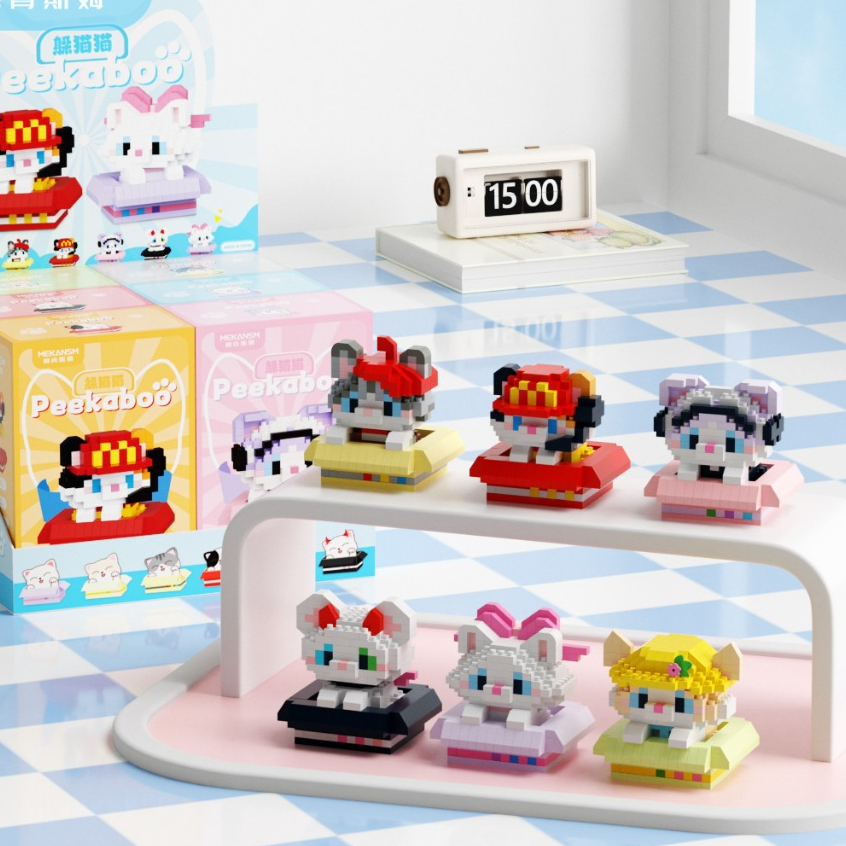 ของเล่นบล็อกตัวต่อ CAT K Series ตกแต่งเดสก์ท็อปสําหรับเด็กผู้หญิงเด็กผู้ชาย