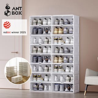 ANTBOX [พร้อมส่ง!!] ขาว ตู้รองเท้า 2 แถว 16คู่- 40 คู่ ติดตั…